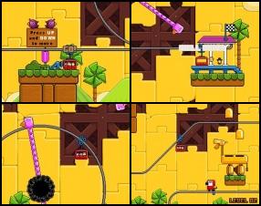 Your task is to guide the air wagon through different tracks avoiding obstacles. Take 3 passengers and drive them all to the exit station to earn more points. Use Arrow keys Up and Down to control your sky train.