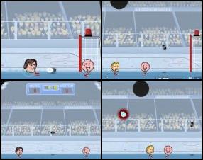 What else can you do in such games? Of course, your task is to score more goals than your opponent. This is unusual hockey, because you can use your head to hit the puck. Use arrows to control your player. Press Space to swing and hit the puck.