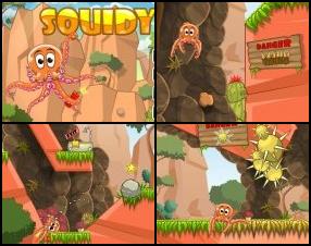 Squidy is a lovely octopus who needs to get on the land to visit his grandma. To do that you have to fling, roll, hang, throw and simply guide him to the bath to complete the level. Use your mouse to shoot him with a slingshot.