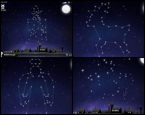 Your task in this Christmas Starlight edition is to find the right spot in the sky to make all stars stand at the right positions in order to create pictures. Move Mouse to see what happens with the stars.