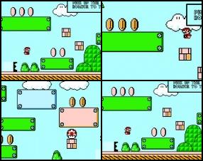 This Super Mario game differs from other Mario games. Your task is to unlock star and collect coins using less quantity of jumps to pass the level. Be aware from enemies and running out of lives. Use Arrows to move and 1 - 3 numbers to select weapon. Press Space to start and use Ctrl to use weapon.