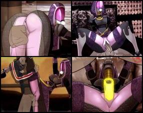 This is a cute parody of Tali Zora and Commander Shepard from the game Mass Effect. Your task is to fuck Tali Zora in different places and be ready to cum at any moment in her pussy or mouth. The game offers different options for sex positions, just choose the one you like and wait until Shepard is ready to cum. You've definitely never seen Tali Zora ready for such sexual adventures.