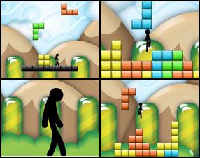 You have to avoid the deadly falling tetris shapes and stay alive as long as you can. Game will continue as long as you stay alive. The goal is to get the highest score possible. Use W A S D or arrows to move. Press K to grab and roll. Use J for wall jump.