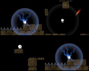 Your task is to escape from the black cell you have been for too long. Pass various obstacles, solve different puzzles and avoid rockets, bombs and other danger. Use Arrows to move. Press A to use focus skill and press Arrow key to set direction of it.