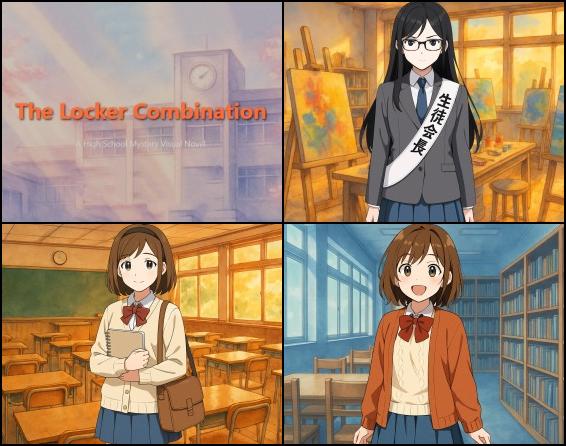 Welcome to Crestwood High, a school where secrets hide behind every locker door. You play as the new student, and on your first day, you find a mysterious note in your locker. This is a message that only you can decipher! As you adapt to school life, you will meet four unforgettable characters: Marcus, the charming quarterback with a mysterious past; Casey, a creative artist who sees the world differently; Victoria and Jordan. Your decisions matter! Every conversation and every secret you uncover will shape your story and relationships. Will you uncover the mysteries of the school, or will you protect those you love by hiding their secrets? The choice is yours! Welcome to Crestwood High, a school where secrets hide behind every locker door. You play as the new student, and on your first day, you find a mysterious note in your locker. This is a message that only you can decipher! As you adapt to school life, you will meet four unforgettable characters: Marcus, the charming quarterback with a mysterious past; Casey, a creative artist who sees the world differently; Victoria and Jordan. Your decisions matter! Every conversation and every secret you uncover will shape your story and relationships. Will you uncover the mysteries of the school, or will you protect those you love by hiding their secrets? The choice is yours!