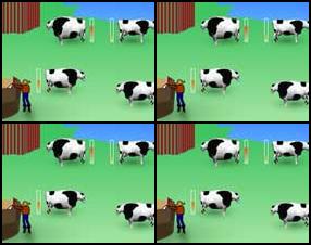 Cows in our farm have eaten something unknown and they are producing instant milk. Object of this game is to milk them before it’s too late. Don’t forget to empty your bucket before milking more. Use arrow keys to move and SPACEBAR to milk cows and empty bucket.