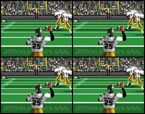 Move your player back and forth on the field and pass the football to your teammates. Use your LEFT  and RIGHT arrow keys to control the Quarterback and press SPACE BAR to throw a pass to your teammate!