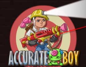 Accurate Boy - Your task is to help accurate boy to save his pirate ship from shaped monsters. Remove blocks which are holding your ship to guide it into the container below! Use your mouse to aim and shoot.