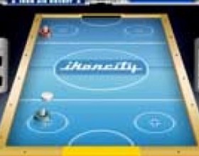 Air Hockey - Take to the table and try and score more goals than your opponent. The faster you score the more points you get. Pick up stars for extra bonus points and be careful not to put the puck in your own goal! Beat one opponent to move onto the next challenger who will be faster, smarter and tougher to beat. Use the mouse to control all aspects of the game.