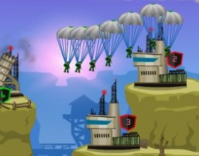 Airborne Wars 2 - Your task is to command your army on a mission to conquer and destroy all enemy bases. Send your troops from building to building. Sometimes you have to send them between two different types of bases to produce air attack soldiers, for example.