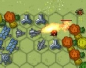 Aliens Defense - Your mission is to build the most powerful defence system and defend your base from attacking aliens. Place your defence towers, walls and energy generators. Use your mouse to control the game.