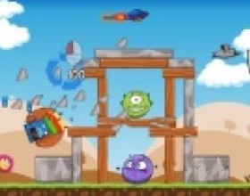Angry Animals - Another castle destruction game featuring angry animals. Your task is to throw animals with your slingshot and destroy evil alien constructions. Use Mouse to aim and set the power of your throw.