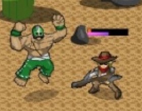 Bandidos Desert RPG - Твоя цель - бороться с плохими парнями. Убей всех бандитов, используя свои супер силы. Для игры используй нападение, магию и другие возможности. Для управления пользуйся мышкой.