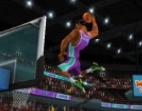 Basketball Jam - В этой прикольной баскетбольной игре, играй и выигрывай у 2 противников. Игра 2 на 2. Продемонстрируй все свои навыки и способности в этом виде спорта. Для управления игроками используй стрелки клавиатуры. Клавишей Z передай мяч или поменяй игрока. Клавишей Х - кидай, забрасывай сверху или блокируй.