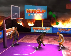 Basketball Jam Shots - В этом классном уличном баскетболе твоя задача - набрать как можно больше пунктов и как можно быстрее, чтобы открыть новый уровень. Сделай несколько бросков подряд, чтобы получить дополнительный бросок. Для игры используй мышку, кликом забивай мяч.