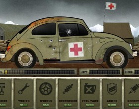 Battlefield Medic - This is a car driving game over front lines in World War 2. Your task is to deliver different stuff from one place to another to heal your soldiers. Upgrade your vehicle all the time when you have money to drive further and further.