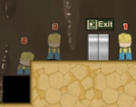 Best Friends Forever pt. 3 - Your task is to solve puzzles together with 3 friends who got stuck in a mine. Make them work together step by step to reach the exit door in every level. Use the Arrows to move and press Space to switch characters or use numbers 1-3.