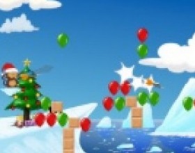 Bloons 2 Christmas Pack - Here comes Bloons Christmas Edition with new colourful levels which are full with new power-ups. Your task is to pop required number of balloons to pass the level. Use Mouse to aim, set power and shoot.