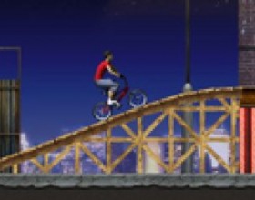 BMX Master - Your objective in this BMX game is to become the next Champion by performing sick tricks. As more flips and stunts you perform as more points You get. Press up arrow key to go forward and down arrow to go backward. Press left arrow to balance left and right to balance right. Press Enter to change direction. Use 1-8 number keys to perform the tricks.