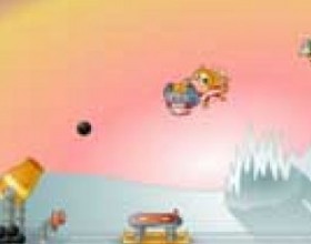 Bomby bomy - Destroy all the little monsters by throwing bombs into them. Try to adjust the strength of the throw, so that the TNT reaches exactly the strange beings. Use your mouse to control the springboard.