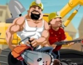 Builders Brawl - Your mission is to eliminate all enemy workers. To do that you can use 35 different weapons. Use W A S D to scroll the map. Use Arrow keys to move your workers. Press B to jump. Click on Weapons tab on your right to select weapon. Then use Arrows to aim and press Space to set power of your shoot.
