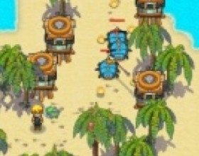 Castaway Island Tower Defense - Now Castaway comes with the new gameplay - this time it's a combination of adventure and tower defence. Build towers to protect your island against leaking enemies. Walk around to collect coins to build new towers. Use W A S D to move, press Space while you're on the trees to build towers.