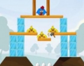 Chicken House - Now you have to figure out how to kill all birds and destroy their eggs in each level. There will be different kind of chickens in the house. Follow game instructions to learn how to deal with each of them. Use Mouse to chop icy and wooden blocks with your axe.