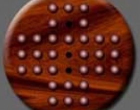 Chinese checkers - This is variation of the classic Chinese checkers game. The objective of the game is to clear as many pieces as possible. A move consists of jumping over any other one peg into a hole beyond. Good Luck!