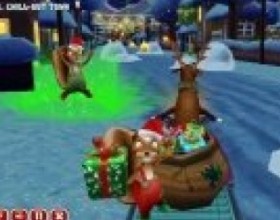 Christmas Mayhem - Это очень красивая и милая игра про Новогодние праздники. Бедолага Дед мороз замерз и теперь спит в своей теплой кроватке. Но у Деда отличные друзья, которые готовы ему помочь и доставить подарки. Отвези все подарки как можно быстрее, собирай пункты и бонусы по дороге. Для управления используй стрелки клавиатуры. Клавишей Z меняй цвет, Х, чтобы кидать подарки.