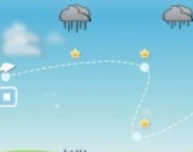 Cloudy Game - Your task is to place nodes at the right spots that paper plane can fly around the path and collect all stars. Use Mouse to drag green nodes around the screen to create perfect route. When you're ready click on the play button.
