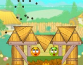 Cover Orange pt. 2 - Mission of saving orange balls continues. As previously your aim is to protect smiling fruits from the deadly rain. Use mouse to place all objects on the screen and wait what will happen. If your construction is correct - the level will be passed.