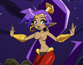 Creambee - Bangin' Talent Show - Well, this is a short flash mini game that features stripping, dancing, sucking and a lot of fucking. You are going to experience all of it at once. Also, if you click on some buttons as the game plays, you are going to see Shantae endowed with a huge cock. She strokes and caresses it as if to seduce you. You can still continue playing the same actions as she makes a show for you. She's going to make you turned on wishing she would fuck you over and over again. Yes, she has a huge hard cock just for you.