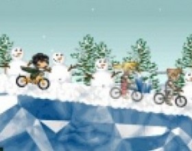 Cycle Scramble - Your goal is to race together with other famous characters, complete different tasks and win the championship. By completing goals you'll unlock new tracks and characters. Earn money and use it on upgrades. By performing stunts you'll fill stunt meter and get powerful boost. Use Arrows to control your bike and Space to jump.