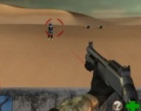 Desert Rifle 2 - You are now on enemy's territory. Your task is to hold your positions and shoot everyone that gets to close to you. Buy upgrades and ammo to your weapons. Use Mouse to aim and shoot, move it down to take cover. Press R to reload, Q and E to switch weapons, 1-7 Numbers to explode mines, Space to use scope,  X to throw grenades.