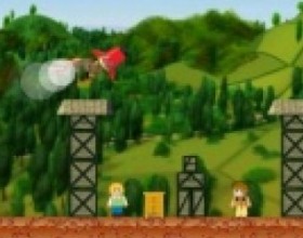 Destroy the Village - Your mission is to destroy the village people with minimal number of rockets. You will be challenged with 24 levels, 4 different rockets and various obstacles in your way. Each rocket differs from other with speed, fuel level and power. Use Arrows to control rocket.