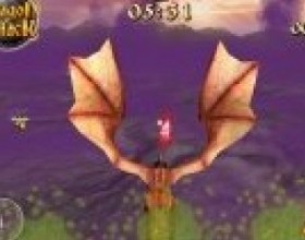 Dragon Attack - Были такие времена, когда люди жили вместе с драконами. Но после, злостный король взял верх над королевством и разделил землю. Твоя задача - освободить людей и в этом тебе поможет твой верный дракон. Используй стрелки клавиатуры, чтобы управлять им. Жми Х, чтобы использовать дыхание дракона. С - кидать огненные шары. Пробелом - кусайся.