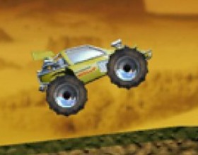Dune Buggy - Manoeuvre your dune buggy over the rough landscape towards the finish and collect as many stars and health bonuses on the way, avoiding all the traps, skulls and pitfalls that you come across. Do flips in the air and drive at high speed to score extra points and earn extra lives. As you progress to new levels, the landscapes become bumpier. Use arrow keys and Space to Jump.