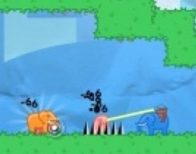 Elephant Quest - Cool Elephant hat has been stolen and your task is to retrieve it. On your adventure you'll have to solve various tasks and fight against enemies. Use W A S D or Arrows to move. Use Mouse to aim and shoot. Gain experience points to level up.