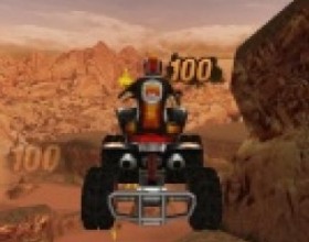 Extreme Quad - Эта игра настолько классная, что тяжело поверить как такую игру можно сделать во флеше. Хватай свой квадроцикл и катись по экстремальным трассам. Прыгай через трамплины, собирай звездочки, остерегайся барьеров и побеждай оппонентов. Используй стрелки клавиатуры, чтобы управлять квадроциклом. Жми Х, чтобы менять камеру.
