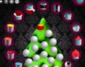 FactoryBalls Xmas - Now your task is to decorate the Christmas tree with coloured balls. Use your mouse to Drag and drop the ball over tool icons to create the corresponding Christmas decoration. To restart your painting work just drag the ball to the Recycle Bin.