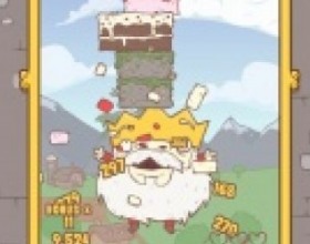 Feed the King - Your task is to stack cakes as high as possible and then launch the king in the air. After that king will fall down and you have to control him to eat all your stacked cakes. Use Down Arrow key to drop cakes and use Left and Right Arrows to move the king.