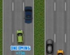 Freeway Fury - Your mission is to get to the finish with your car as fast as you can, jumping from car to car, destroying other cars and using speed  boosts in your way. Use Arrow keys to move, with Up Arrow key you can use speed boost. Use Up Arrow to jump on other car. Press Down Arrow to jump into other car.