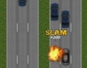 Freeway Fury 2 - Your task is to crash into other cars on the road, make maximal damage and survive as long as possible. Use Left and Right Arrows to control your car. Hold Z to activate slow motion and jump on the other cars using Arrow keys. Perform stunts to earn nitro boosts. Press Up arrow to use it.