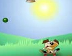 Frisbee dog - This puppy adores playing Frisbee. Help him to catch all the “plates” but be careful, because there are also sharp objects flying in the air. Use your mouse to control the puppy, click to adjust the height of the jump.