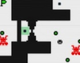 Frustra Bit - This is upgraded classic mouse game. Your task is to move your mouse cursor through various mazes to collect all green coins and reach the exit flag. Avoid walls and enemies. Just move your mouse to play. Click to move some walls.