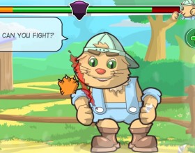 Furry Fighters - This is a cat fighting game. Your task is to beat the crap out of these annoying cats. Scratch them all, upgrade your skills and nails. Earn money after each fight and spend it on upgrades for your fighter. Follow the instructions to learn how to fight.