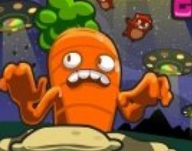 Game Over Gopher - Your mission is to protect gigantic carrot from attacking Gophers! Carrot has to be on the plate this evening, that's why you have to protect him. Use your mouse to place defence towers and other stuff that will help you to reach your goal. Follow game tips.
