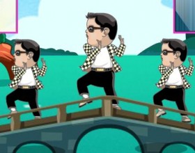 Gentlemen Ta-Ta-Ta - Psy вернулся со своим новым супер хитом Gentlemen. Его экзотические танцы завели в места неблагоприятные для танцев, так как сцена оказалась на воде. Твоя задача - построить стабильную платформу из разных деталей для Psy. Для управления используй мышку.