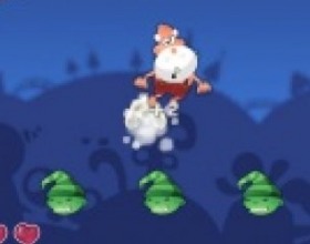 Go Santa Go - Все, что тебе предстоит делать в этой игре - это управлять скачущим Дедом Морозом, собирать подарки и одевать его в новую одежду. Будь осторожен и не напарывайся на льдины, иначе потеряешь жизнь. Управляй Дедом при помощи мышки. Светлого Рождества!