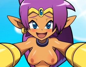 Half-Genie Hottie - This is an interactive parody sex animation about Shantae: Half-Gene Hero. You can decide how to fuck her. You can switch between 2 ways of cowgirl position. If you like it closer or far from you, we got you covered. There's also another special button where you can add or remove penis. If you want to fuck with multiple cocks in all her sexy holes, just click it. In terms of sex scenes, you can choose the one you prefer the most, immerse yourself in it and when you are ready, just press the cum button. Make it rain or give her a creampie.